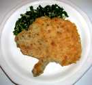 Fried baked pork chops